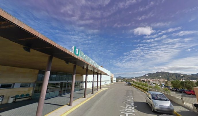 Hospital de la Inmaculada de Huércal-Overa, adonde ha sido trasladado el herido en Pulpí.