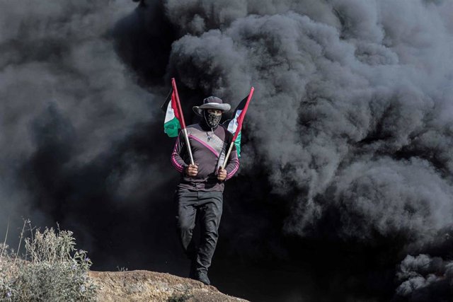 Archivo - Frontera de la Franja de Gaza con Israel