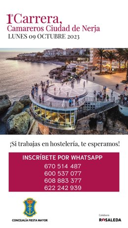Cartel de la I Carrera de Camareros de Nerja.
