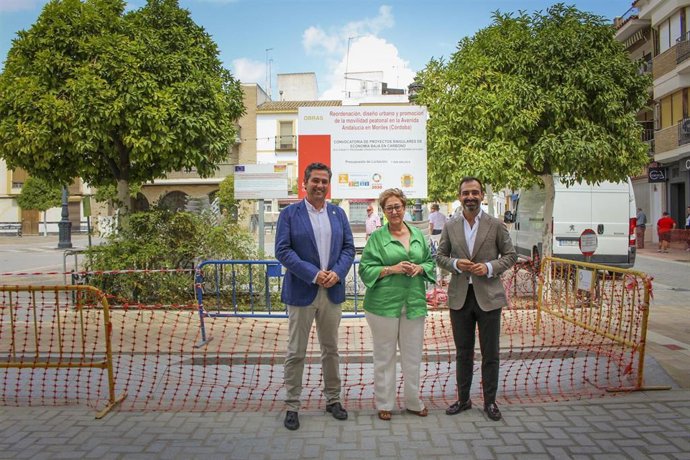 Visita trabajos en avenida Andalucía de Moriles