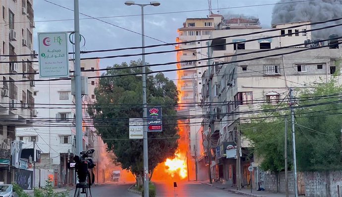 Ataques israelíes en la Franja de Gaza durante la guerra Hamás-Israel 