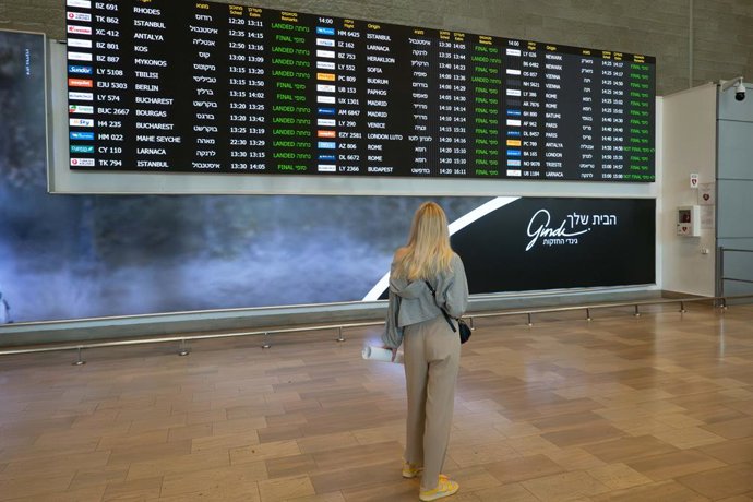 Archivo - Imagen de archivo del Aeropuerto Internacional de Ben Gurión, en Lod, a las afueras de Tel Aviv