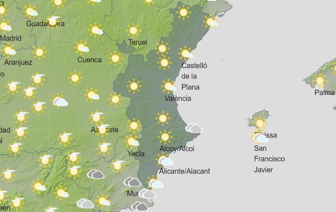 Tiempo el 9 d'Octubre en la Comunitat Valenciana