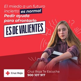 Campaña de Cruz Roja para sensibilizar sobre la salud mental.