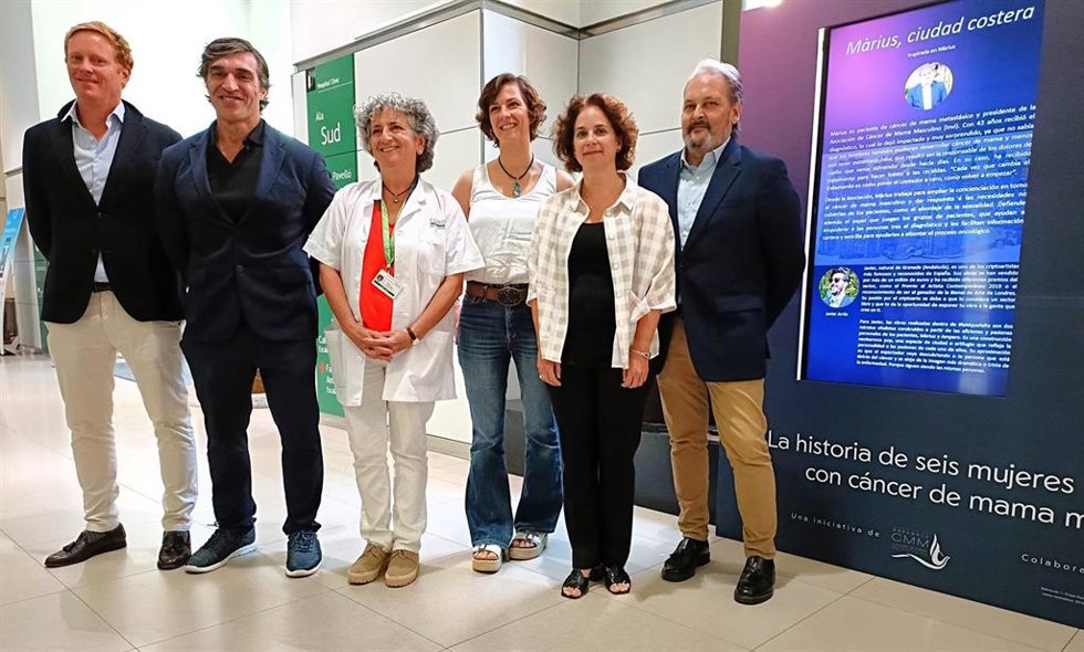 Luis Torres (AZ), Daniel Gutiérrez (Daiichi Sankyo), Montserrat Muñoz (Clínic), Pilar Ros (AECMM), Ana Molina (AZ) y Mrius Soler (INVI)