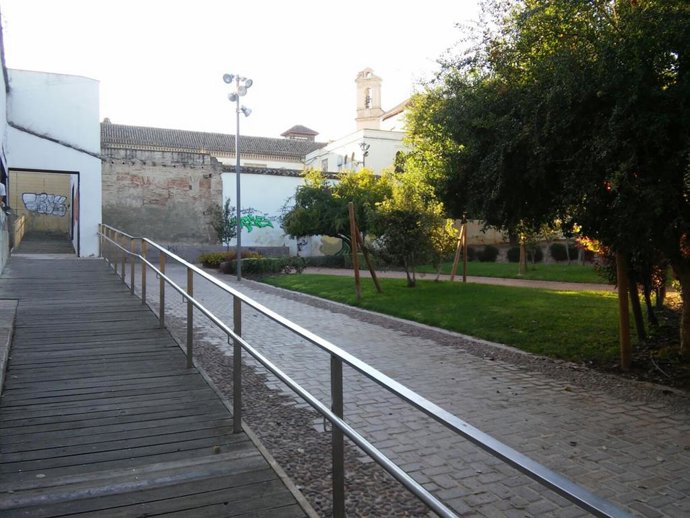 Archivo - Zona del Jardín de Orive, en una imagen de archivo, antes de la conexión con Capitulares.