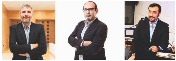 Los tres ponente de la webinar de la UCAV con motivo del comienzo de la Escuela de Negocio.