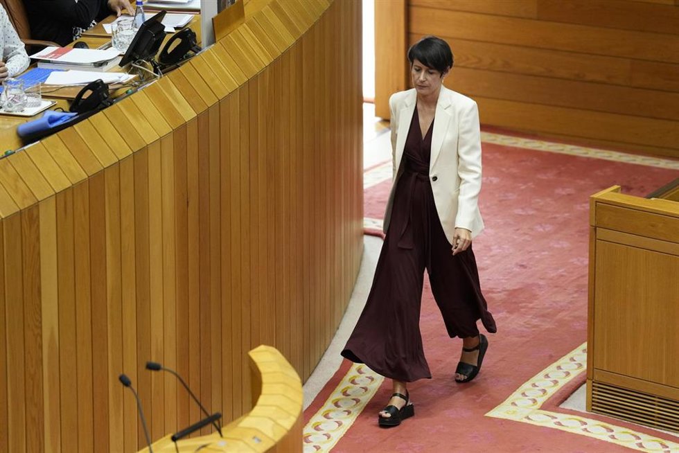 La portavoz nacional del BNG, Ana Pontón, en el debate sobre el estado de la autonomía