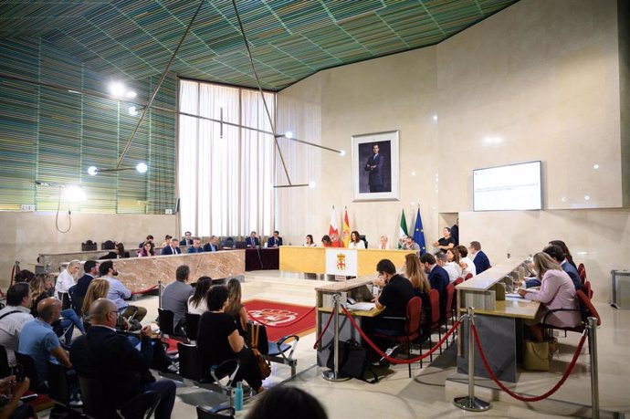 Pleno en el Ayuntamiento de Almería.