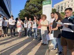 Manifestación en Huelva para exigir el pago del Bono Alquiler Joven