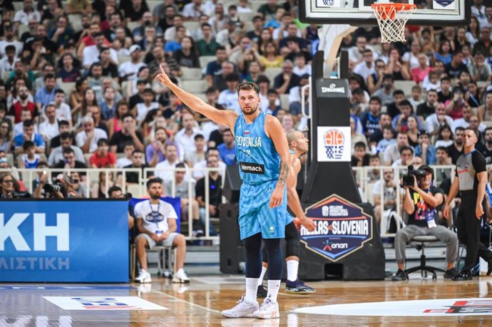 Archivo - LUKA DONCIC of Slovenia during the International Friendly basketball match between Greece and Slovenia on August 4, 2023 at OAKA Stadium in Athens, Greece - Photo Stefanos Kyriazis / LiveMedia / DPPI