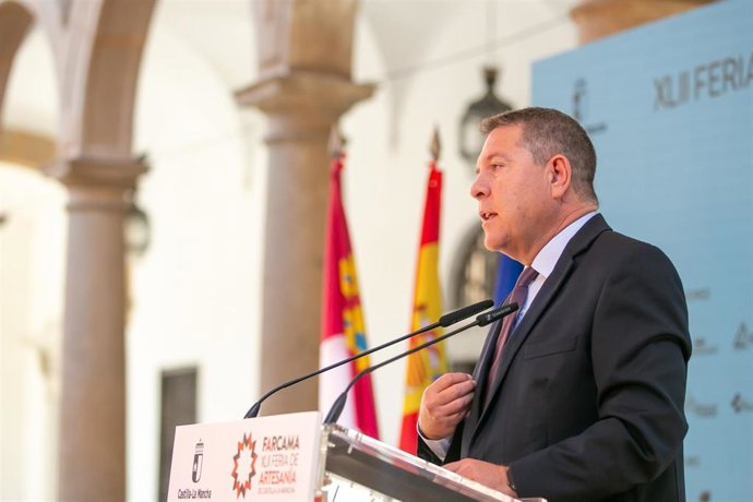 El presidente de Castilla-La Mancha, Emiliano García-Page, en la inauguración de Farcama.
