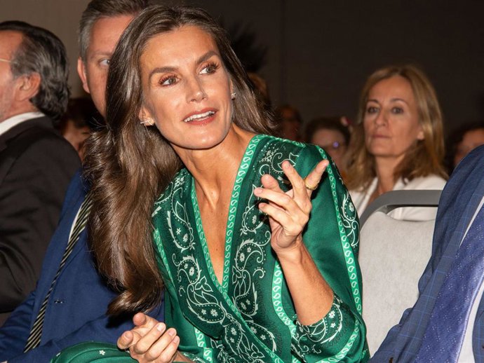La Reina Letizia durante al acto institucional del Día Mundial de la salud mental 2023