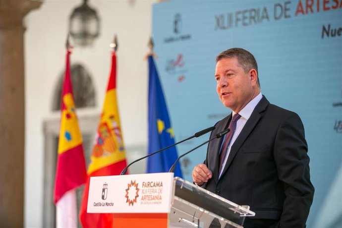 El presidente de Castilla-La Mancha, Emiliano García-Page, en la inauguración de Farcama en Toledo.