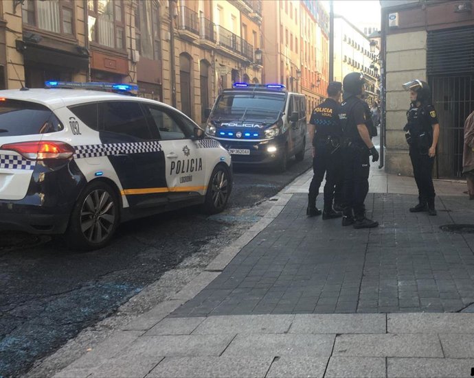 Momento del desalojo