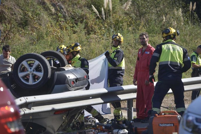 Accidente de tráfico en Barro (Pontevedra)