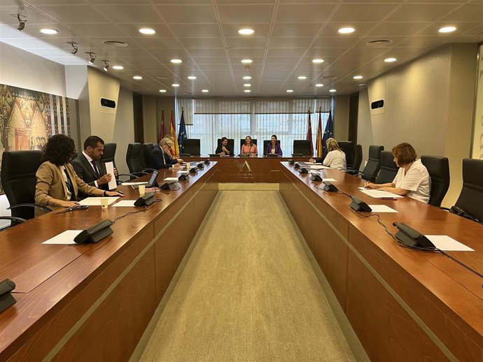 Imagen de la reunión de la Junta de Portavoces