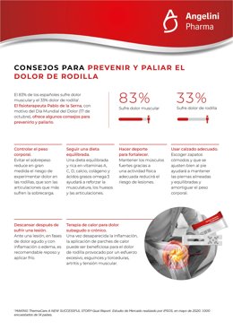Consejos para prevenir y paliar el dolor de rodillas.