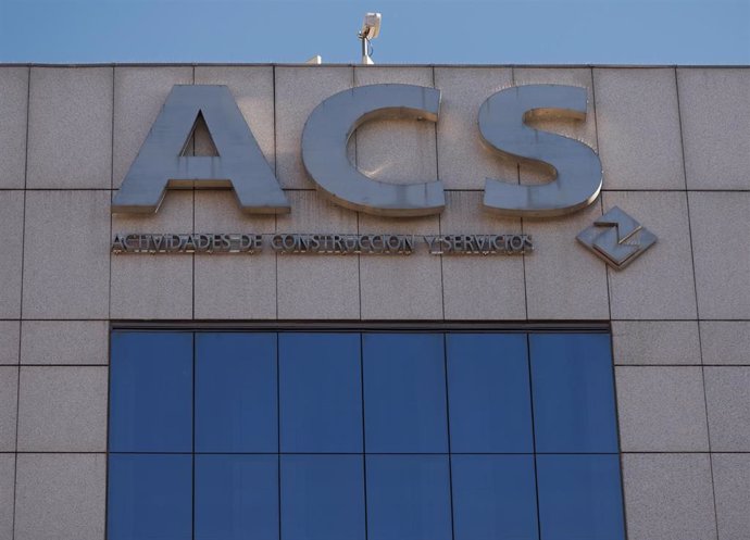 Archivo - Fachada de la sede de ACS, a 4 de abril de 2023, en Madrid (España). 