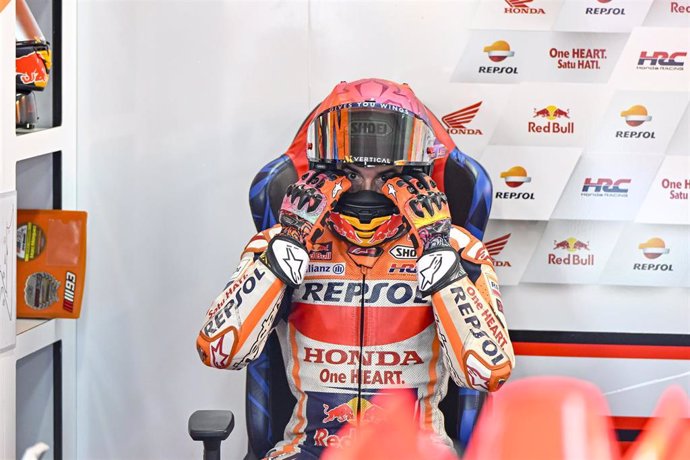 El piloto español Marc Márquez durante el Gran Premio de la India 2023