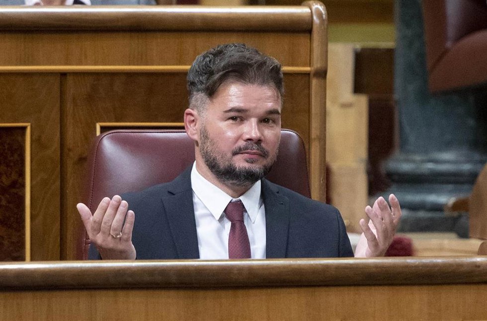 Archivo - El portavoz de Esquerra Republicana (ERC) en el Congreso, Gabriel Rufián, interviene durante la primera jornada de la 26 edición del Debate sobre el Estado de la Nación, en el Congreso de los Diputados, a 12 de julio de 2022, en Madrid (España