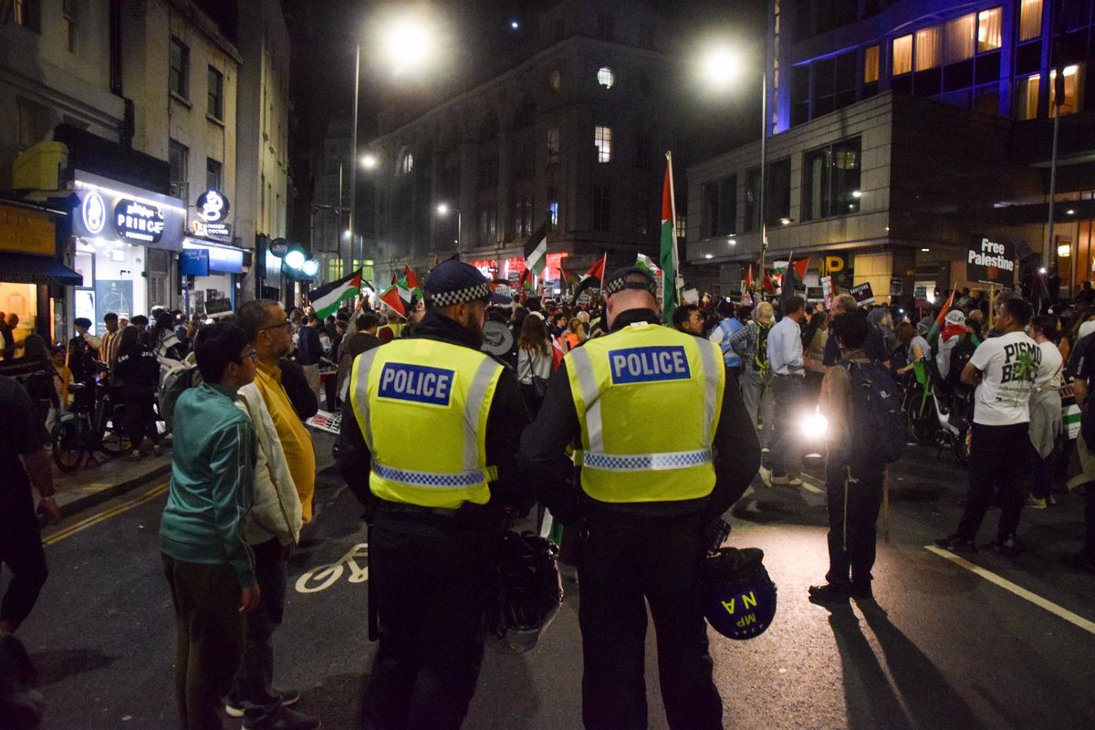 Britain warned that flying the Palestinian flag could be considered a public order crime