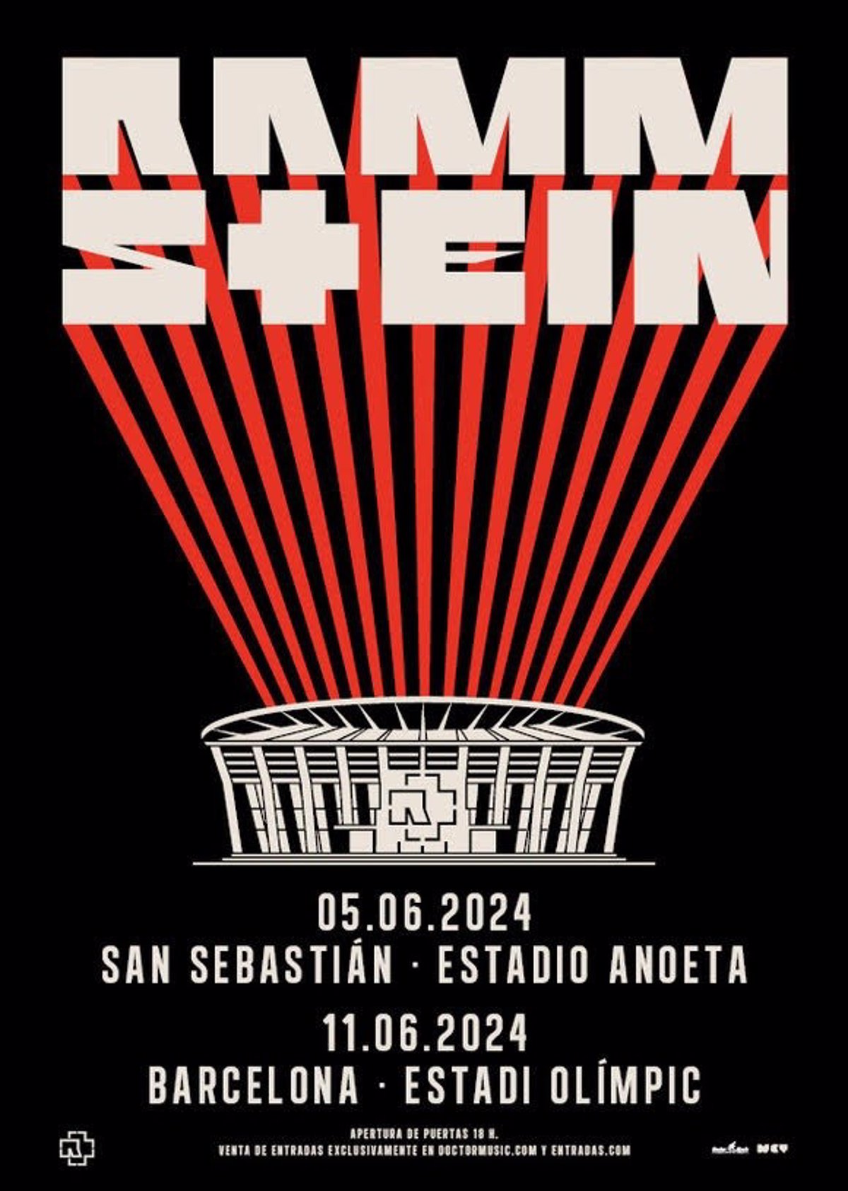 Rammstein actuarán en San Sebastián y Barcelona en junio de 2024