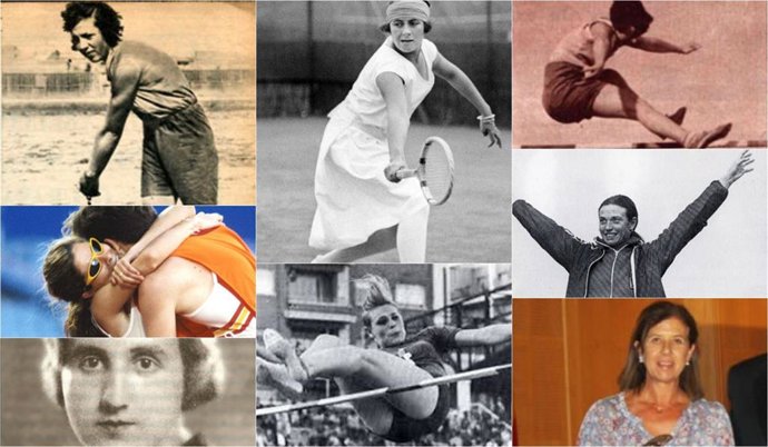 Archivo - Lilí Álvarez, Margot Moles, Aurora Villa, Ana María Martínez Sagi, Mari Paz Corominas, Sagrario Aguado, Carmen Valero y Purificación Santamarta, pioneras y referentes del deporte femenino español