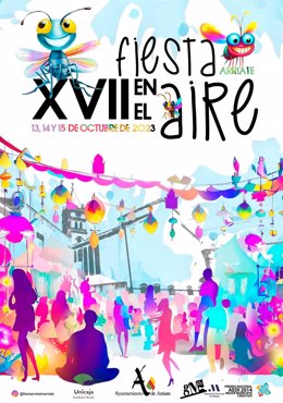 Cartel anunciador de la Fiesta en el Aire de Arriate, que se celebra del 13 al 15 de octubre en el municipio de la Serranía de Ronda.