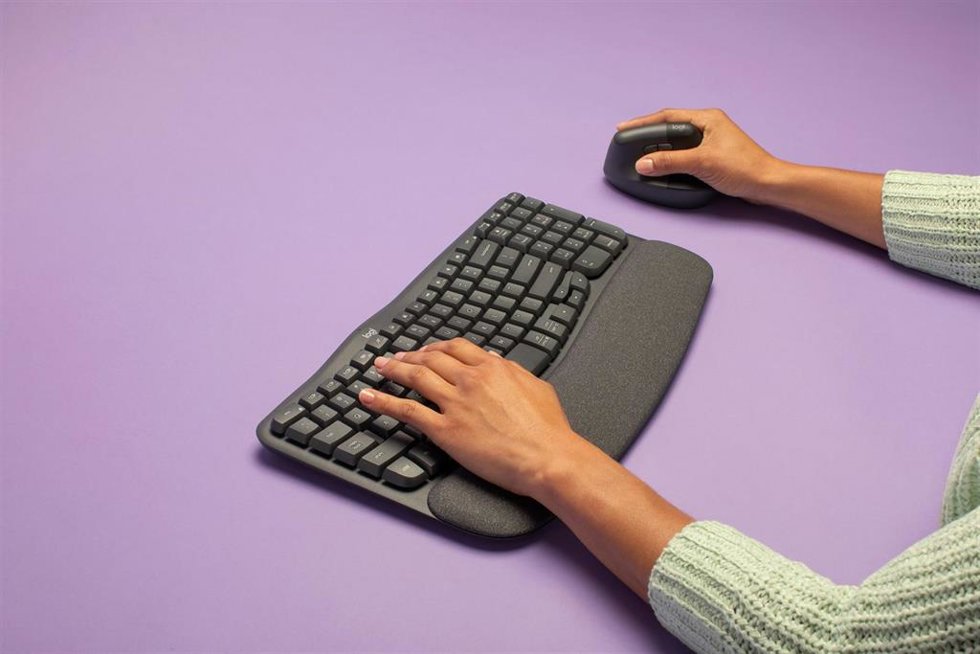 Teclado ergonómico Wave Keys en color grafito
