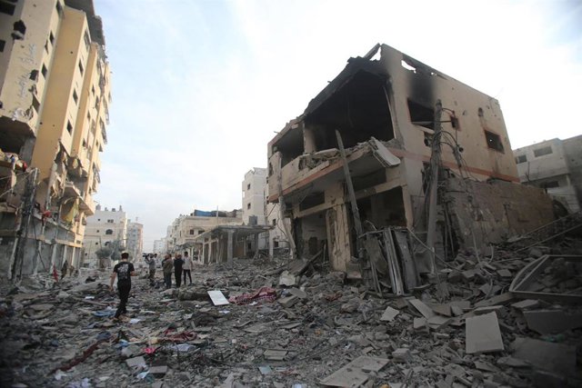 Daños por los bombardeos de Israel contra la Franja de Gaza tras la ofensiva del Movimiento de Resistencia Islámica (Hamás)