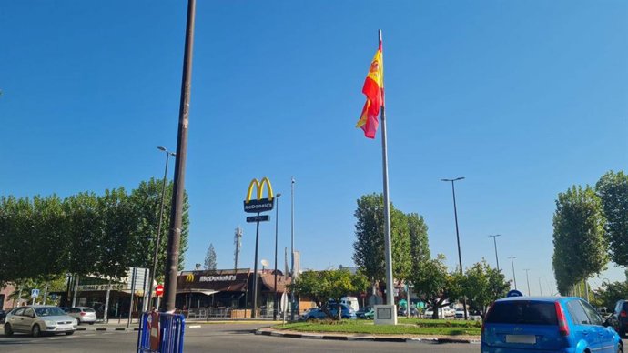 Bandera de España en Talavera de la Reina.