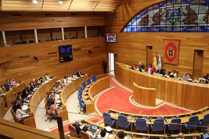 Pleno del Parlamento de Galicia.