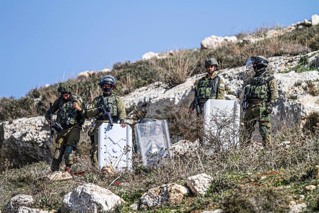 Archivo - Soldados del Ejército de Israel en Nablus el 17 de febrero de 2023