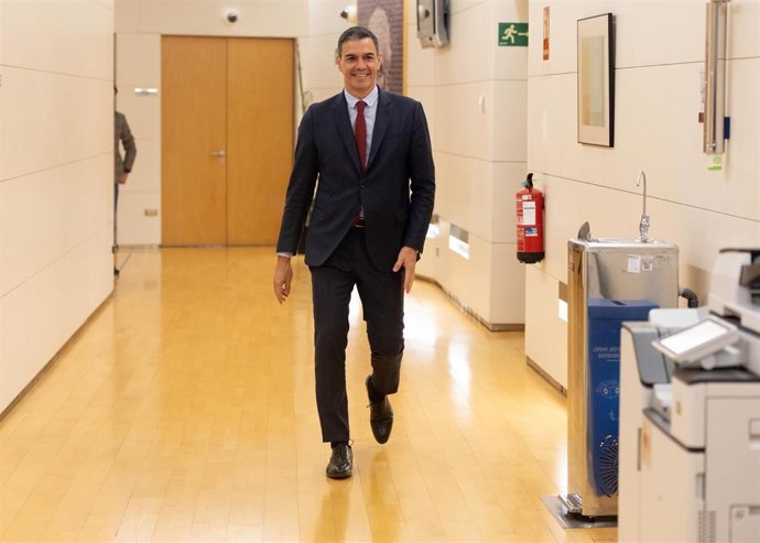El presidente del Gobierno en funciones, Pedro Sánchez durante su ronda de contactos