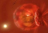 Foto: Captan por primera vez el resplandor de una colisión exoplanetaria