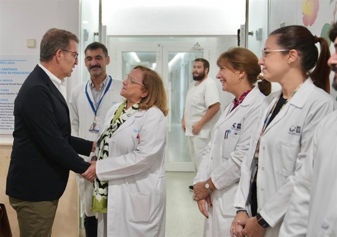 El líder del PP, Alberto Núñez Feijóo, apuesta por convertir la salud mental en una cuestión de Estado durante su visita al Hospital Universitario Infantil Niño Jesús.