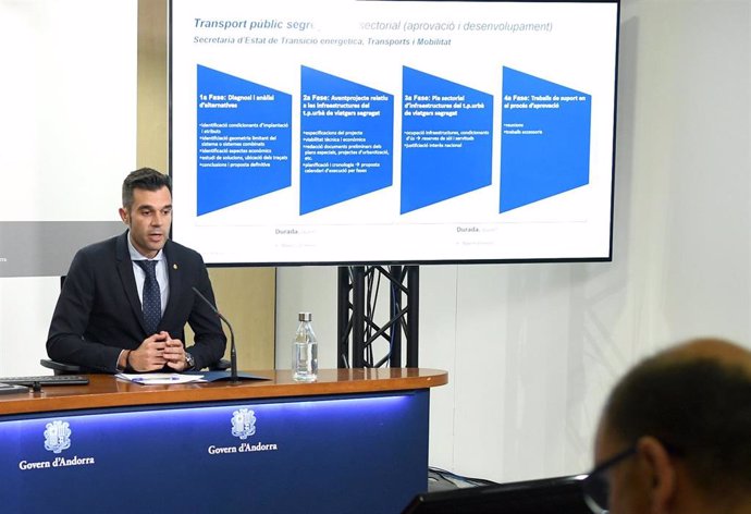 El secretario de Estado, David Forné, durante la rueda de prensa.