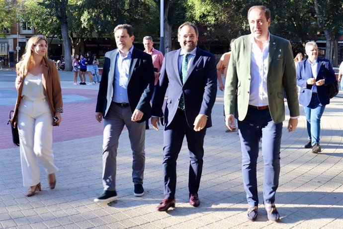 El presidente del Partido Popular de Castilla-La Mancha, Paco Núñez, en Miguelturra