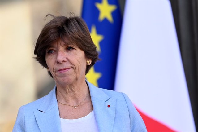 September 27, 2023, Paris, Ile-de-France (region, France: The Minister of Europe and Foreign Affairs, Catherine Colonna, leaving the Council of Ministers, at the Elysee, September 27, 2023