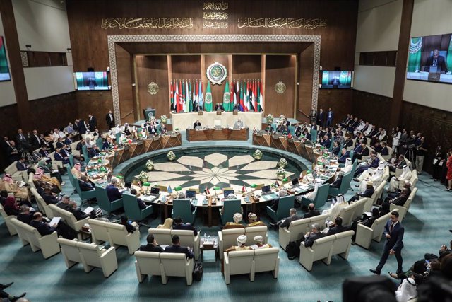 Archivo - 07 September 2023, Egypt, Cairo: A general view of the Arab foreign ministers meeting at the Arab League headquarters in Cairo. Photo: Momen Samir/dpa
