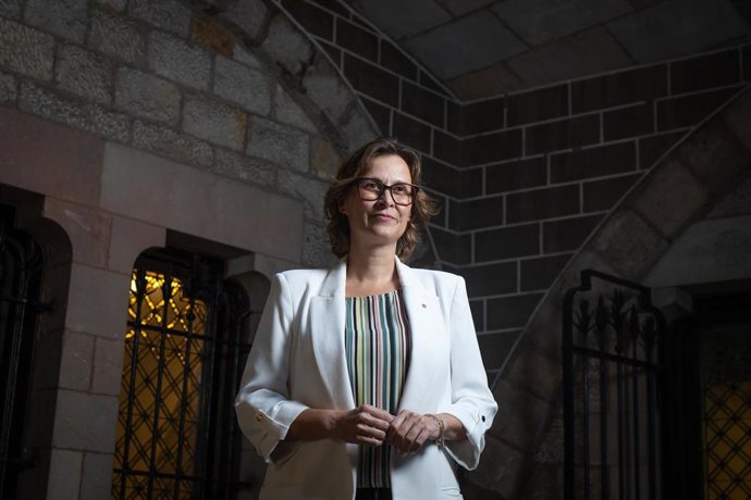 La consellera de Acción Exterior y Unión Europea de la Generalitat, Meritxell Serret, en una entrevista de Europa Press.