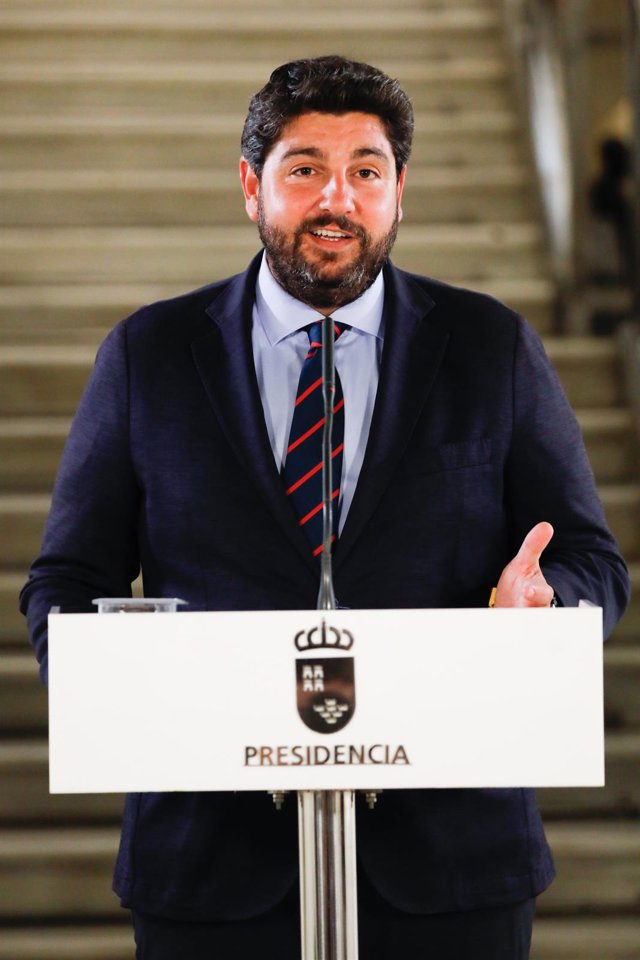 El presidente de la Comunidad murciana, Fernando López Miras