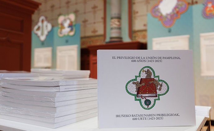 Folleto y exposición del 600 aniversario del Privilegio de la Unión elaborada por la UPNA.