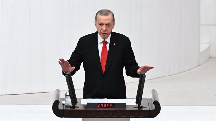 October 1, 2023, Ankara, Ankara, Turkey: Turkish President Recep Tayyip Erdogan speaks during the opening of 28th Term, 2nd Legislative Year of the Turkish Grand National Assembly in Ankara, Turkiye on October 1, 2023