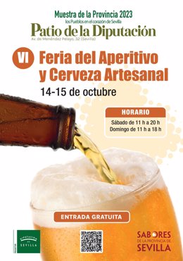 Cartel de la 'Feria del Aperitivo y la Cerveza Artesanal'.