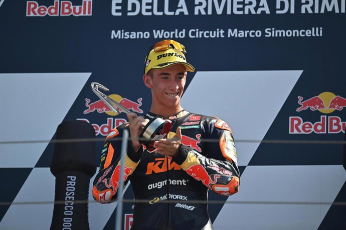 Archivo - ACOSTA Pedro (spa), Red Bull KTM Ajo, Kalex Moto2, portrait during the 2023 Moto2 Gran Premio Red Bull di San Marino e della Riviera di Rimini on the Misano World Circuit Marco Simoncelli from September 8 to 10, in Misano Adriatico, Italy - Ph