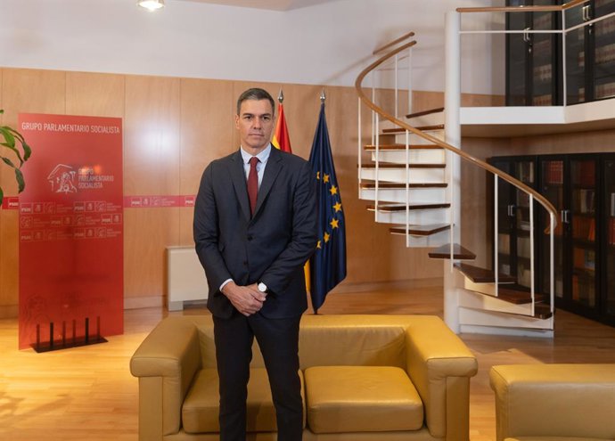El president del Govern central en funcions, Pedro Sánchez, al Congrés