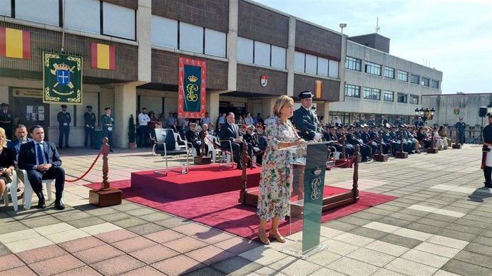La delegada del Gobierno en Asturias, Delia Losa, interviene en la Festividad de la Virgen del Pilar, Patrona de la Guardia Civil.