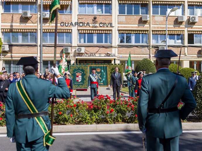 El delegado del Gobierno, Francisco Tierraseca, en el acto castrense de la Guardia Civil en Toledo